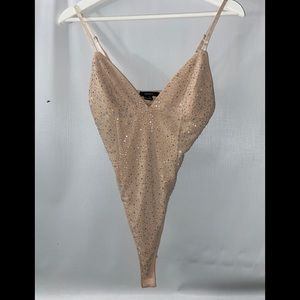 Rhinestone Nude Bodysuit